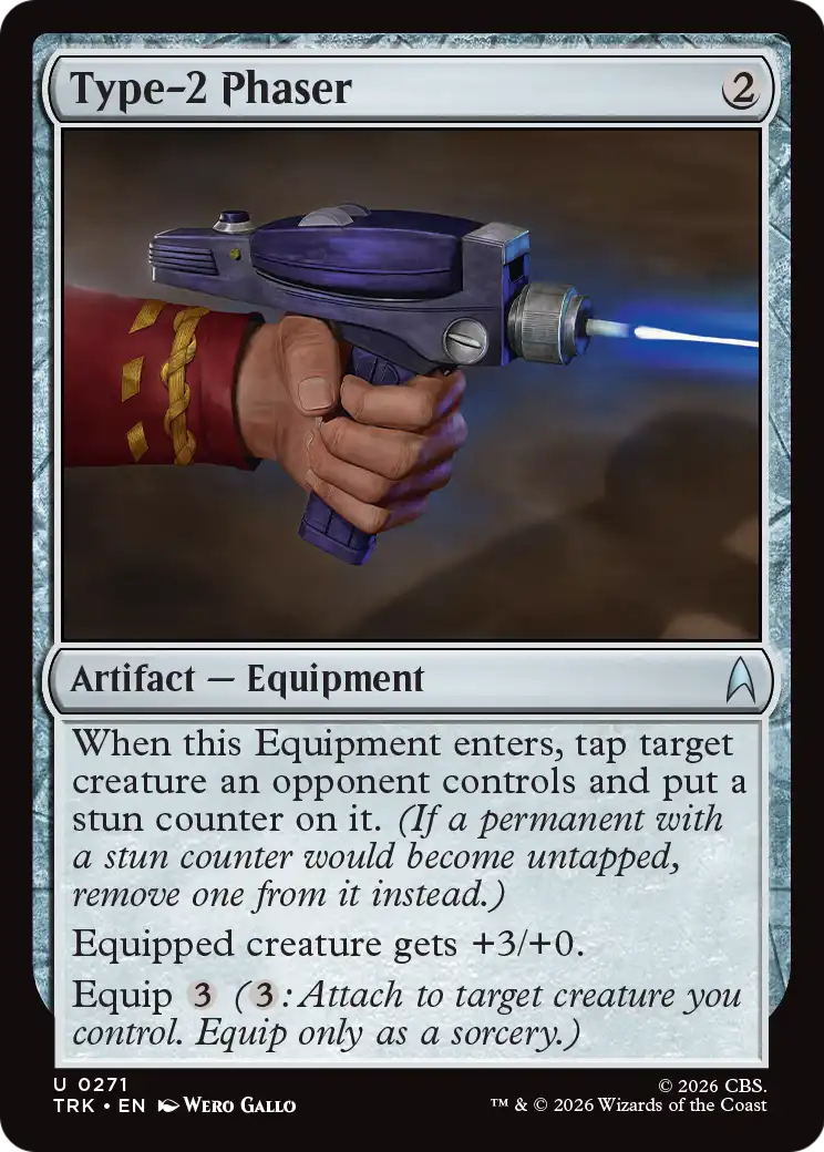 Type-2 Phaser - Uncommon Artifact — Equipment card from Star Trek