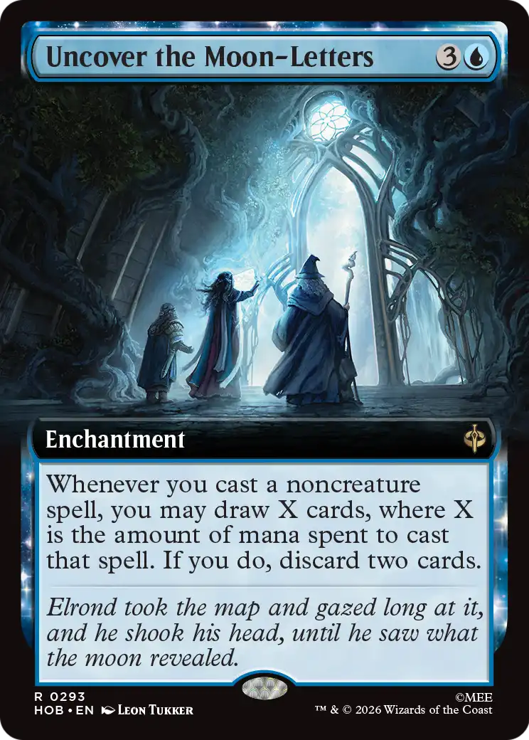 Uncover the Moon-Letters - Rare Enchantment card from The Hobbit
