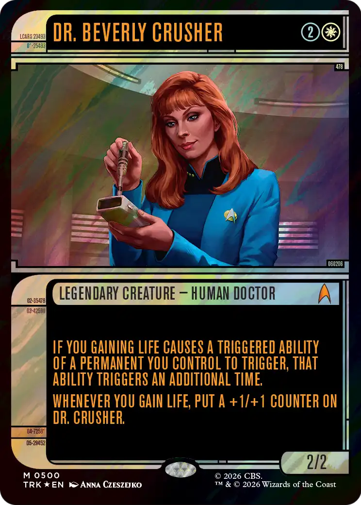 Dr. Beverly Crusher - Mythic Legendary Creature — Human Doctor card from Star Trek