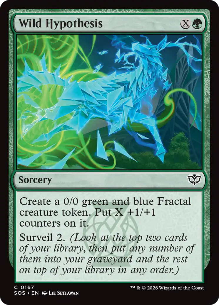 Wild Hypothesis - Common Sorcery card from Secrets of Strixhaven
