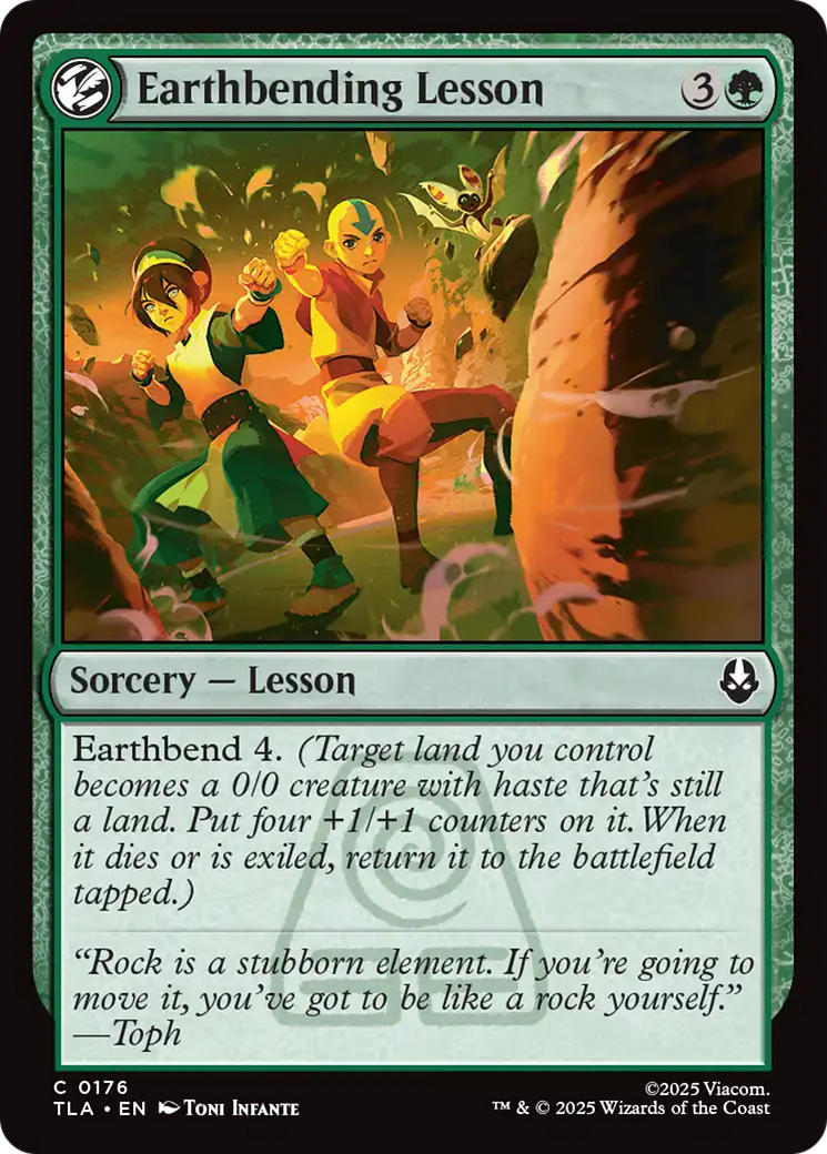 Earthbending Lesson - Common Sorcery — Lesson card from Avatar: The Last Airbender