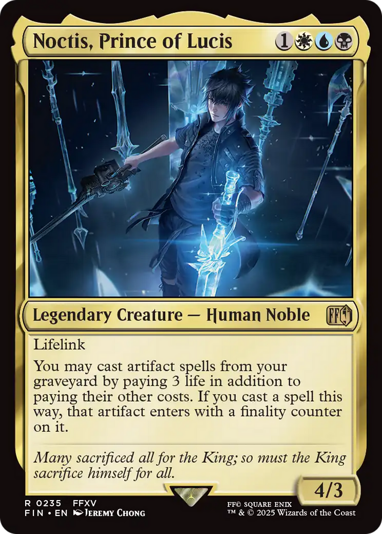 Noctis, Prince of Lucis - Rare Legendary Creature — Human Noble card from Final Fantasy