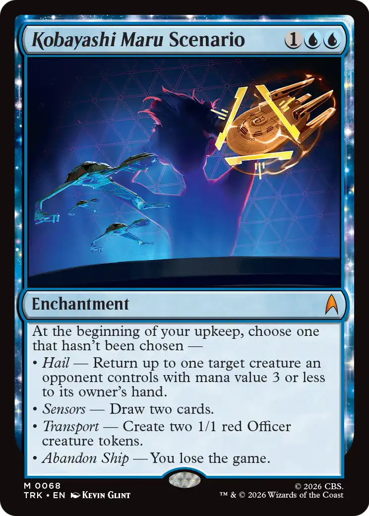 Kobayashi Maru Scenario - Mythic Enchantment card from Star Trek
