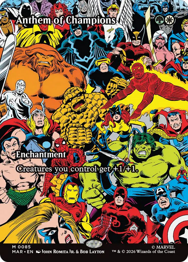 Anthem of Champions - Mythic Enchantment card from Marvel Universe