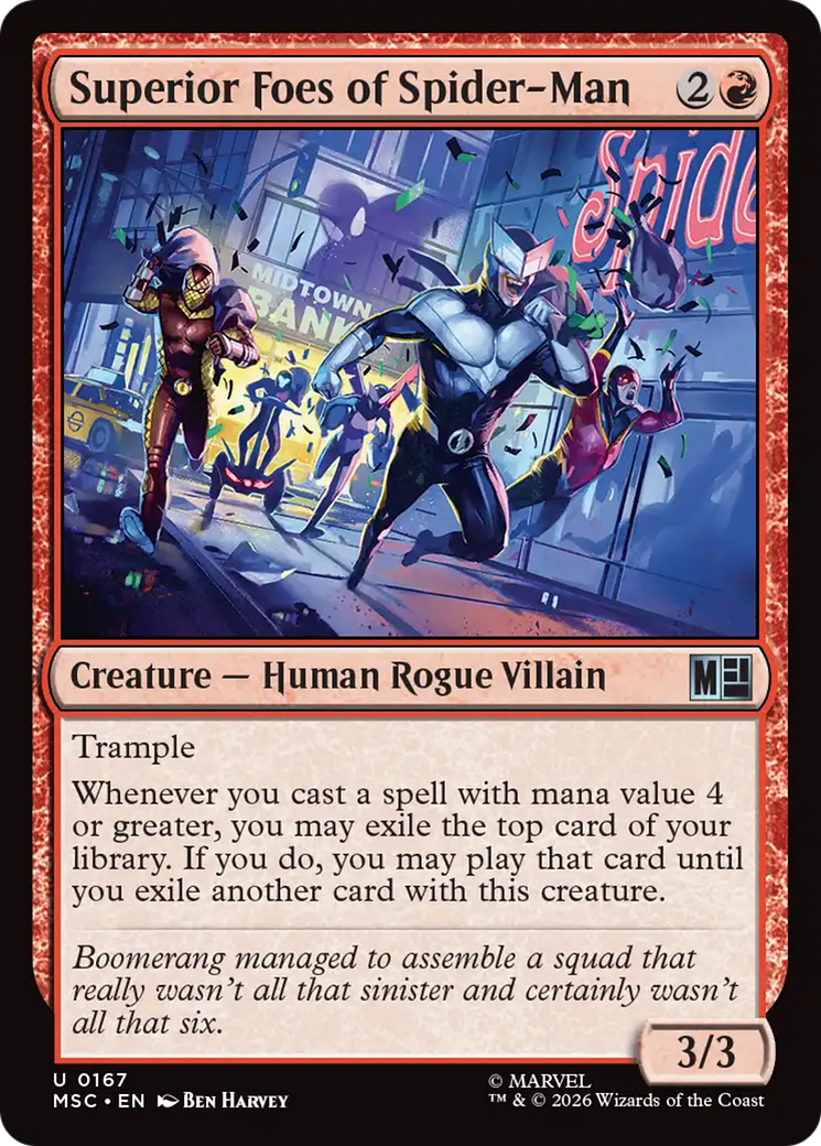 Superior Foes of Spider-Man - Uncommon Creature — Human Rogue Villain card from Marvel Super Heroes Commander