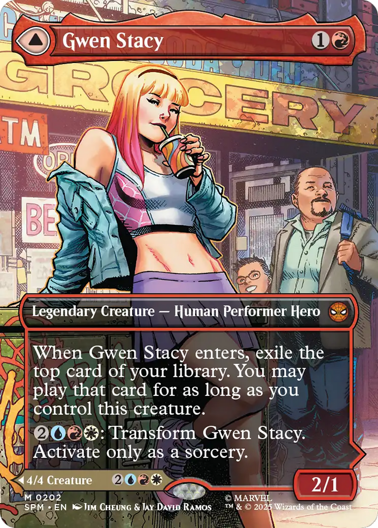 Gwen Stacy // Ghost-Spider - Mythic Legendary Creature — Human Performer Hero card from Marvel's Spider-Man