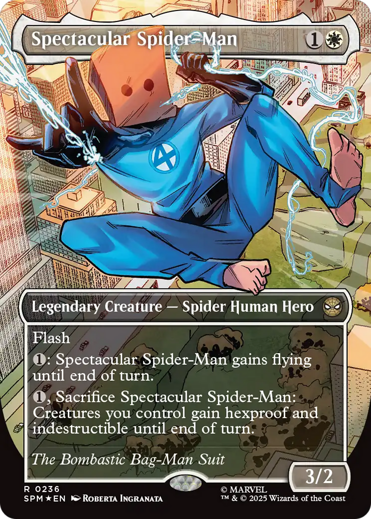 Spectacular Spider-Man - Rare Legendary Creature — Spider Human Hero card from Marvel's Spider-Man