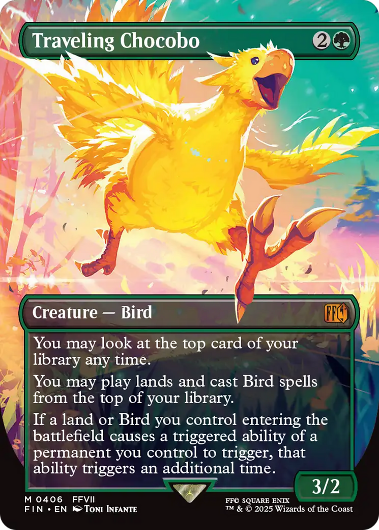 Traveling Chocobo - Mythic Creature — Bird card from Final Fantasy