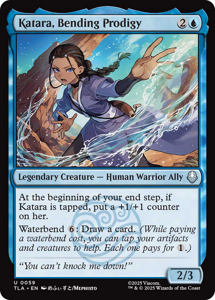 Katara, Bending Prodigy - Uncommon Legendary Creature — Human Warrior Ally card from Avatar: The Last Airbender