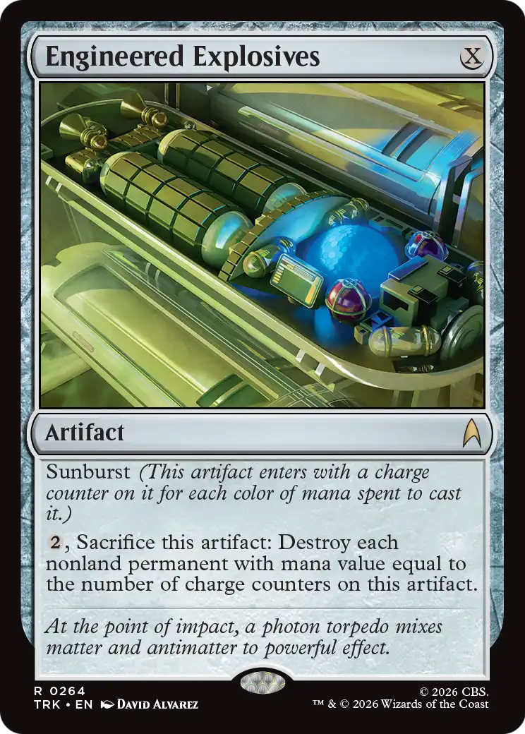 Engineered Explosives - Rare Artifact card from Star Trek