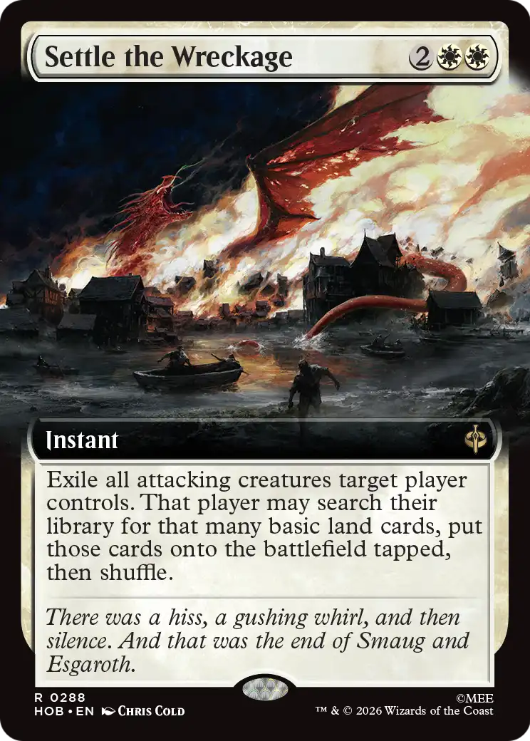 Settle the Wreckage - Rare Instant card from The Hobbit