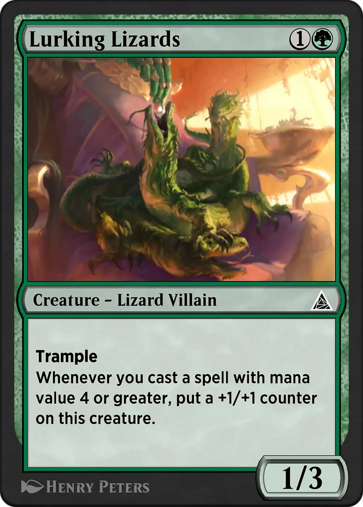Lurking Lizards - Common Creature — Lizard Villain card from Through the Omenpaths