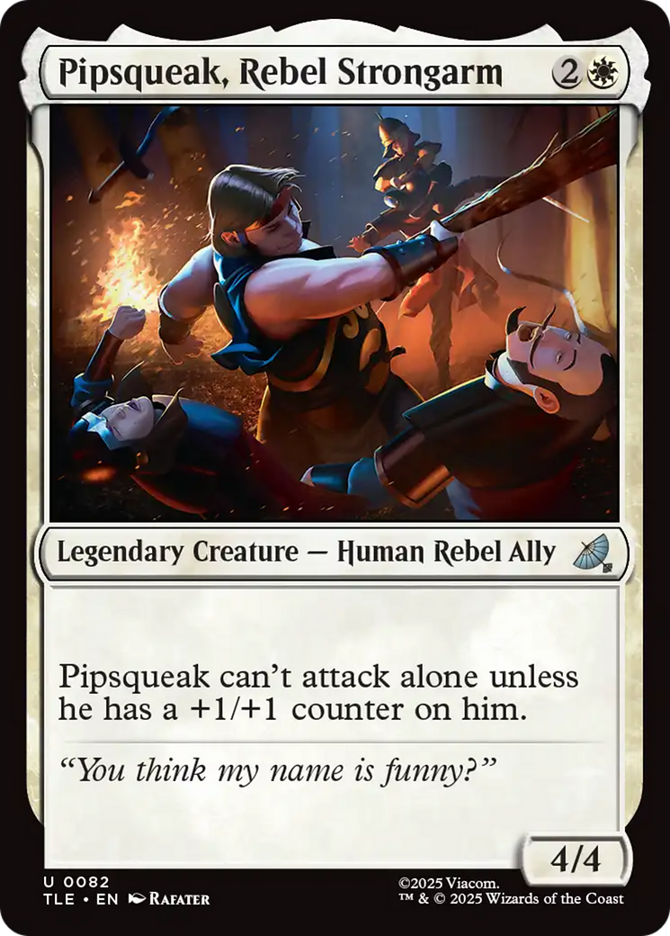 Pipsqueak, Rebel Strongarm - Uncommon Legendary Creature — Human Rebel Ally card from Avatar: The Last Airbender Eternal