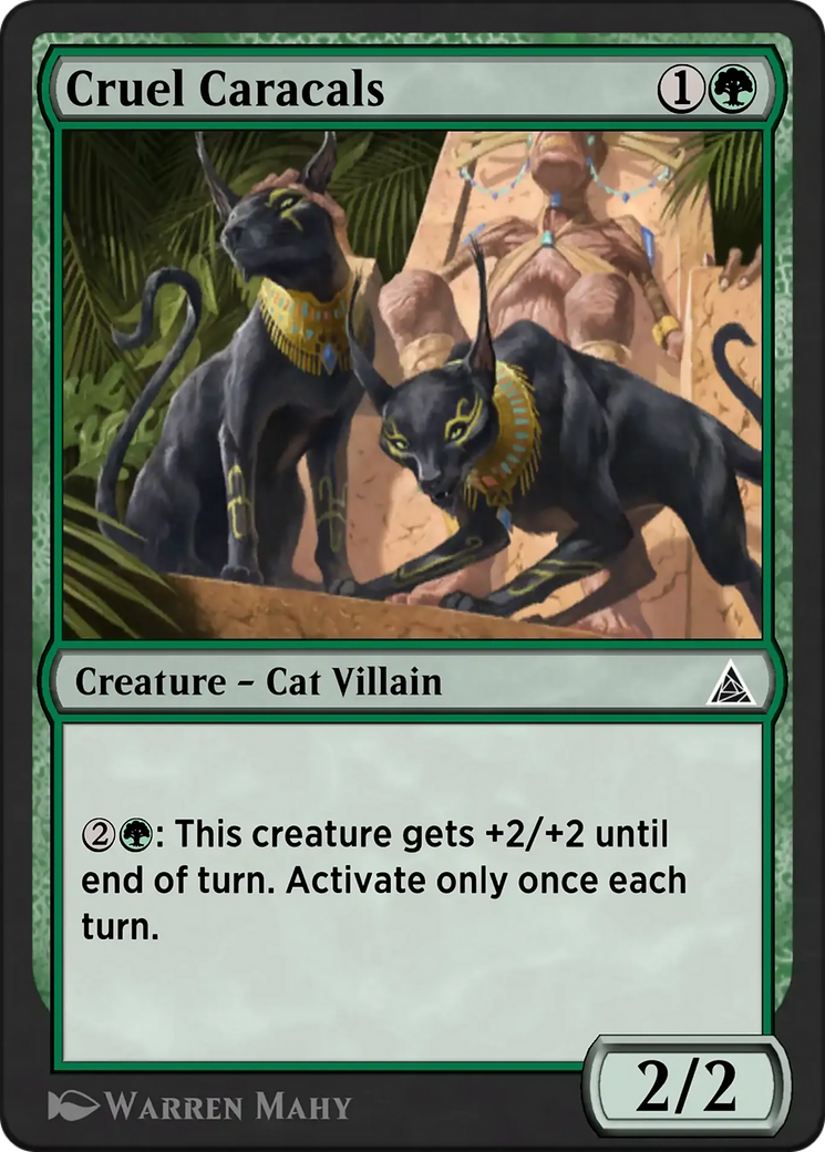 Kraven's Cats - Common Creature — Cat Villain card from Through the Omenpaths