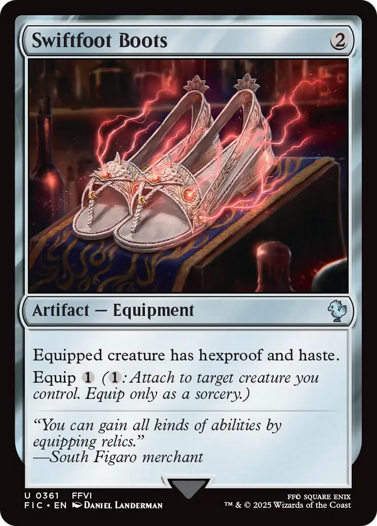 Swiftfoot Boots - Uncommon Artifact — Equipment card from Final Fantasy Commander