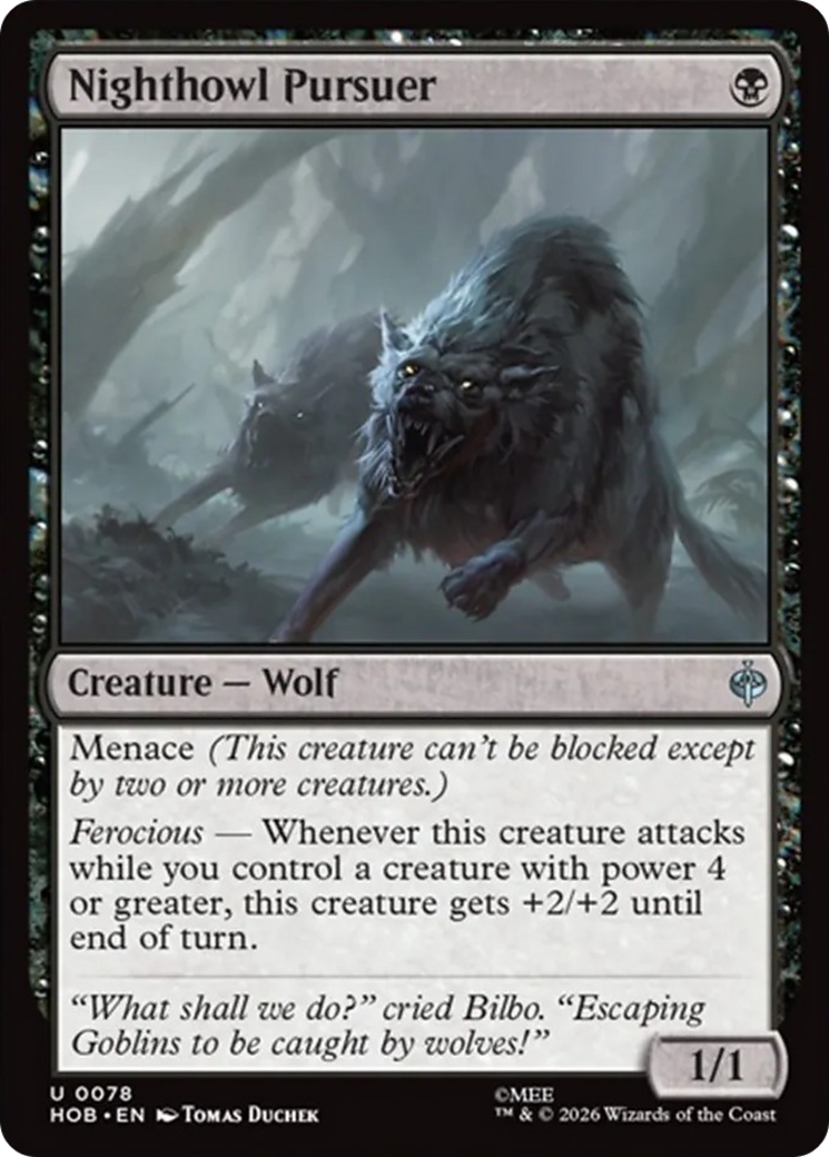 Nighthowl Pursuer - Uncommon Creature — Wolf card from The Hobbit