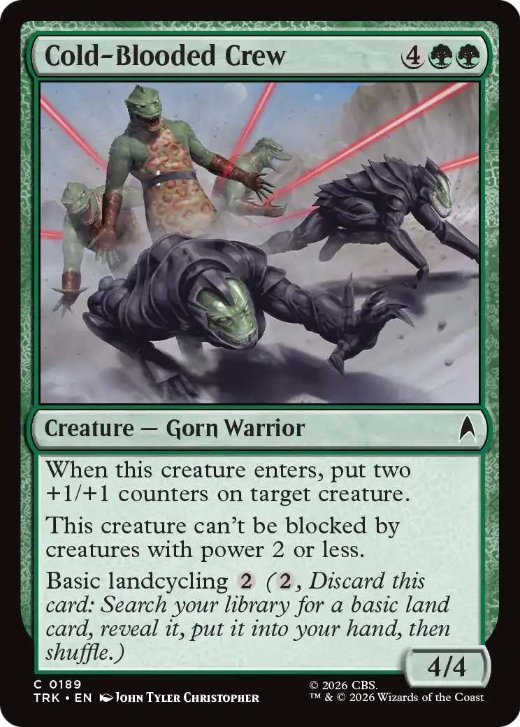 Cold-Blooded Crew - Common Creature — Gorn Warrior card from Star Trek