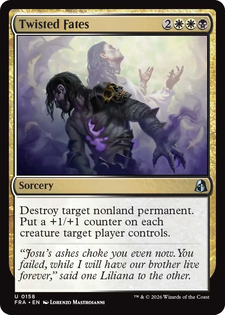 Twisted Fates - Uncommon Sorcery card from Reality Fracture