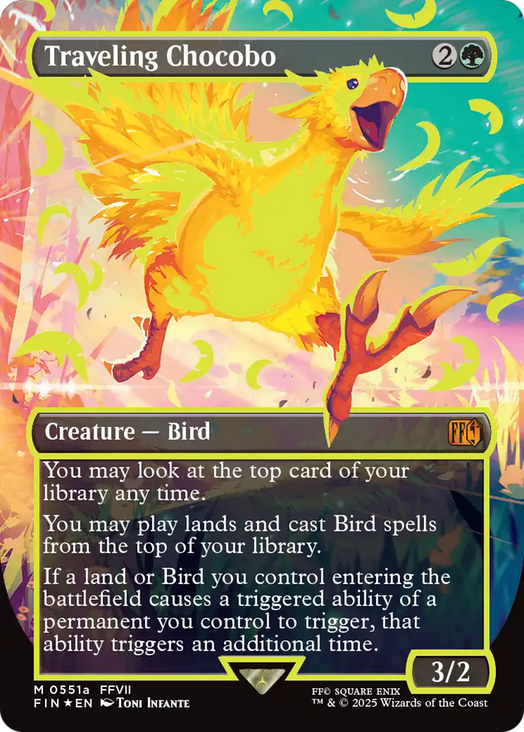Traveling Chocobo - Mythic Creature — Bird card from Final Fantasy