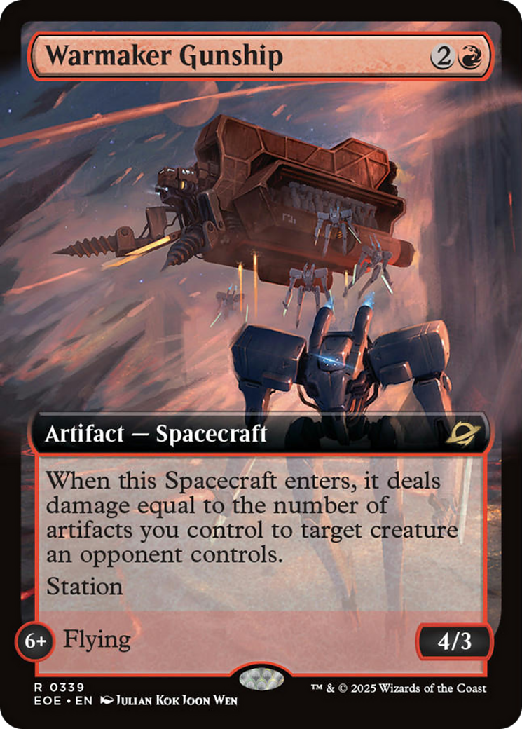 Warmaker Gunship - Rare Artifact — Spacecraft card from Edge of Eternities