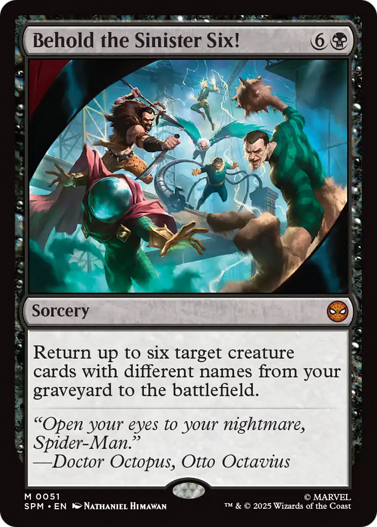 Behold the Sinister Six! - Mythic Sorcery card from Marvel's Spider-Man