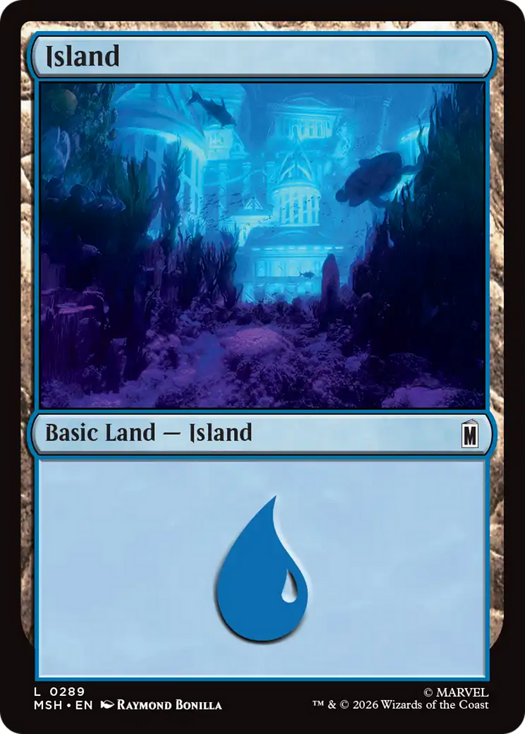 Island - Common Basic Land — Island card from Marvel Super Heroes