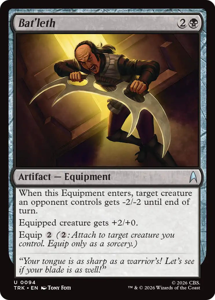 Bat'leth - Uncommon Artifact — Equipment card from Star Trek