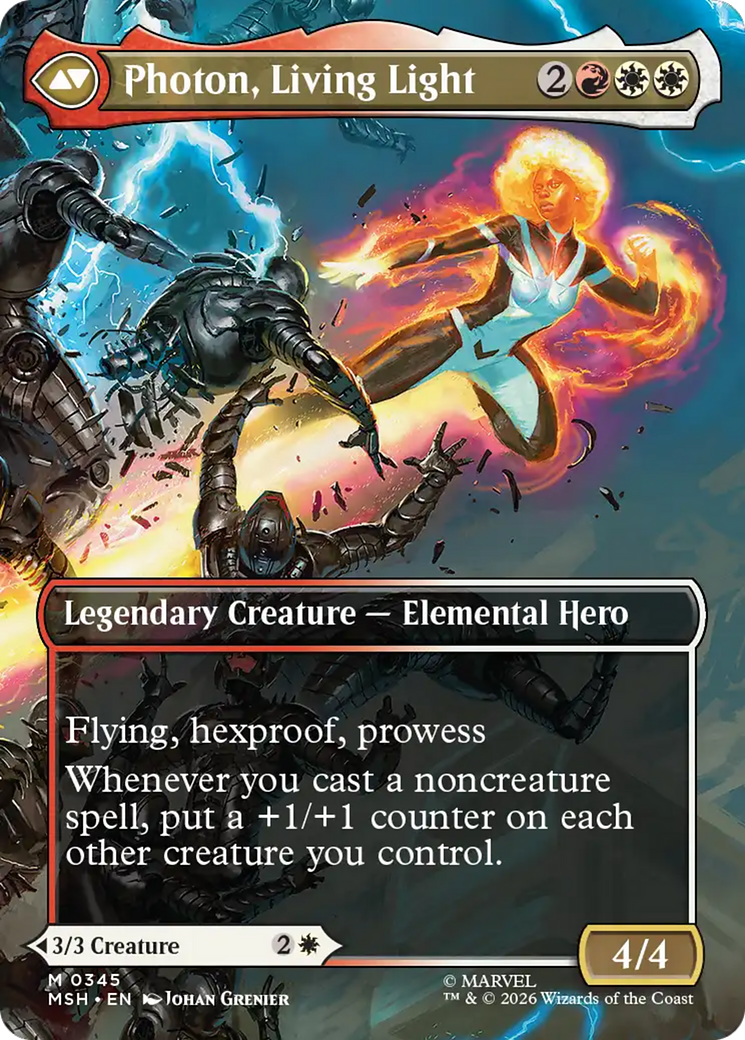 Back face of Monica Rambeau // Photon, Living Light - Legendary Creature — Elemental Hero card
