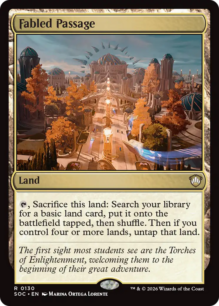 Fabled Passage - Rare Land card from Secrets of Strixhaven Commander