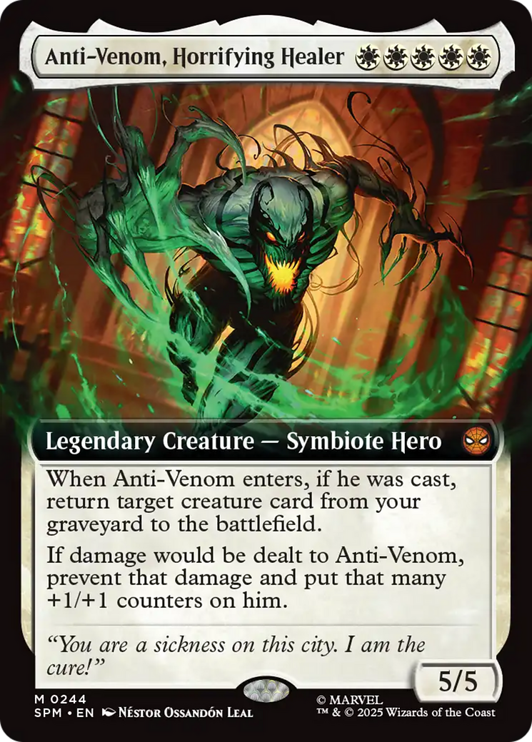 Anti-Venom, Horrifying Healer - Mythic Legendary Creature — Symbiote Hero card from Marvel's Spider-Man
