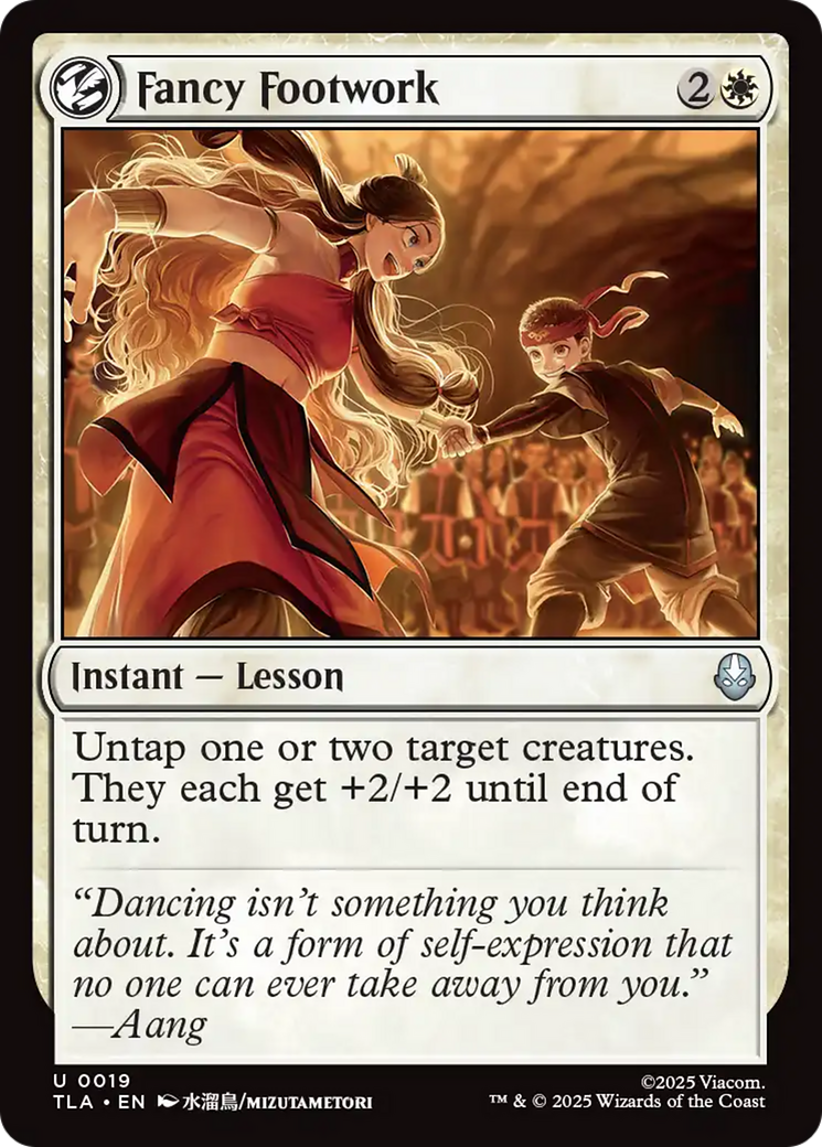 Fancy Footwork - Uncommon Instant — Lesson card from Avatar: The Last Airbender