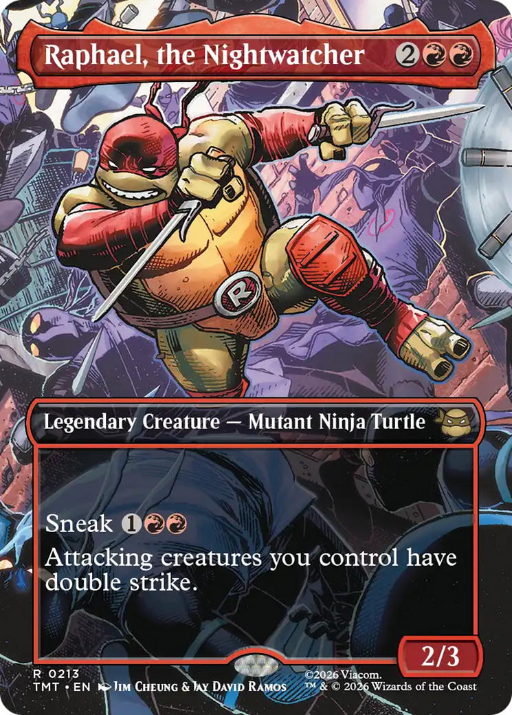 Raphael, the Nightwatcher - Rare Legendary Creature — Mutant Ninja Turtle card from Teenage Mutant Ninja Turtles