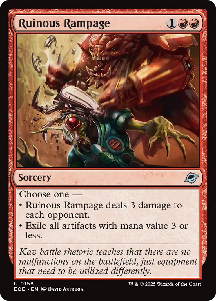 Ruinous Rampage - Uncommon Sorcery card from Edge of Eternities