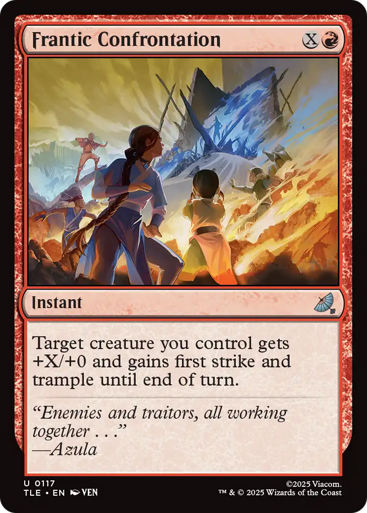 Frantic Confrontation - Uncommon Instant card from Avatar: The Last Airbender Eternal