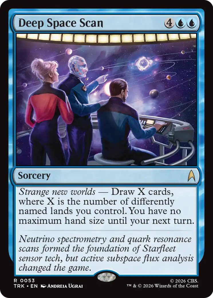 Deep Space Scan - Rare Sorcery card from Star Trek
