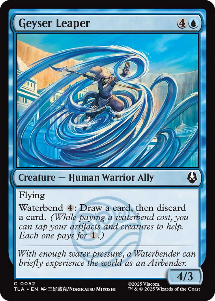 Geyser Leaper - Common Creature — Human Warrior Ally card from Avatar: The Last Airbender