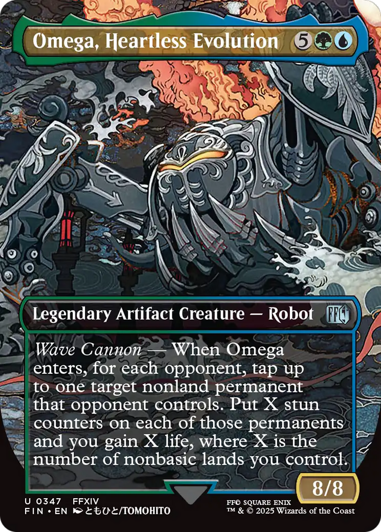 Omega, Heartless Evolution - Uncommon Legendary Artifact Creature — Robot card from Final Fantasy