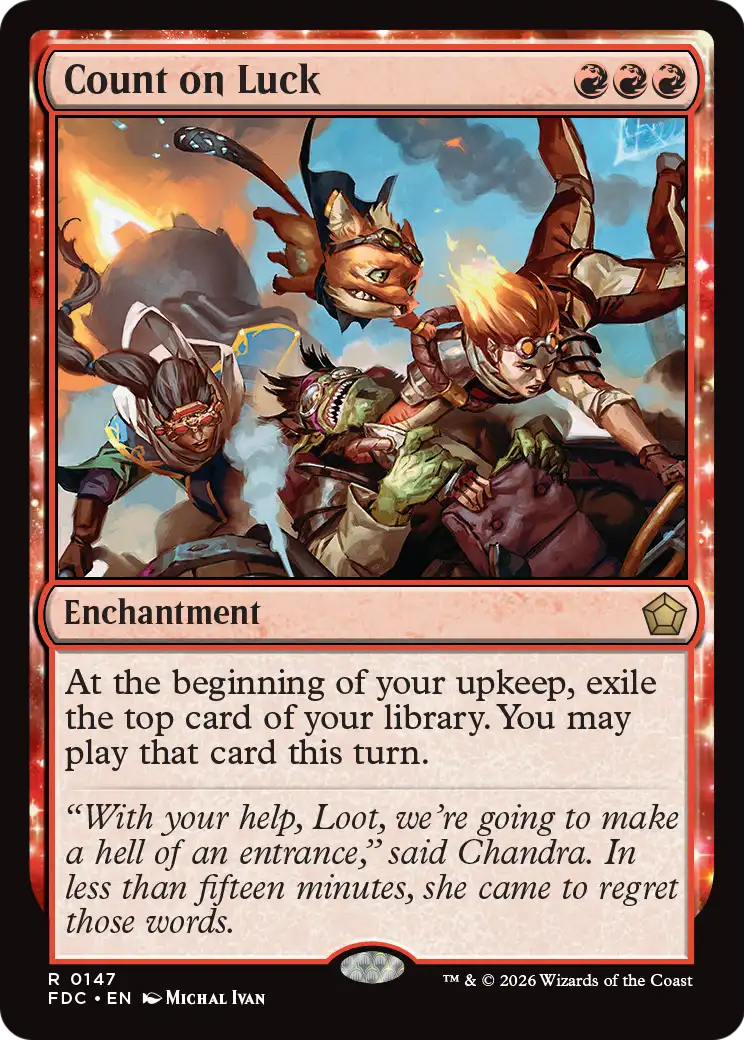 Count on Luck - Rare Enchantment card from Foundations Commander