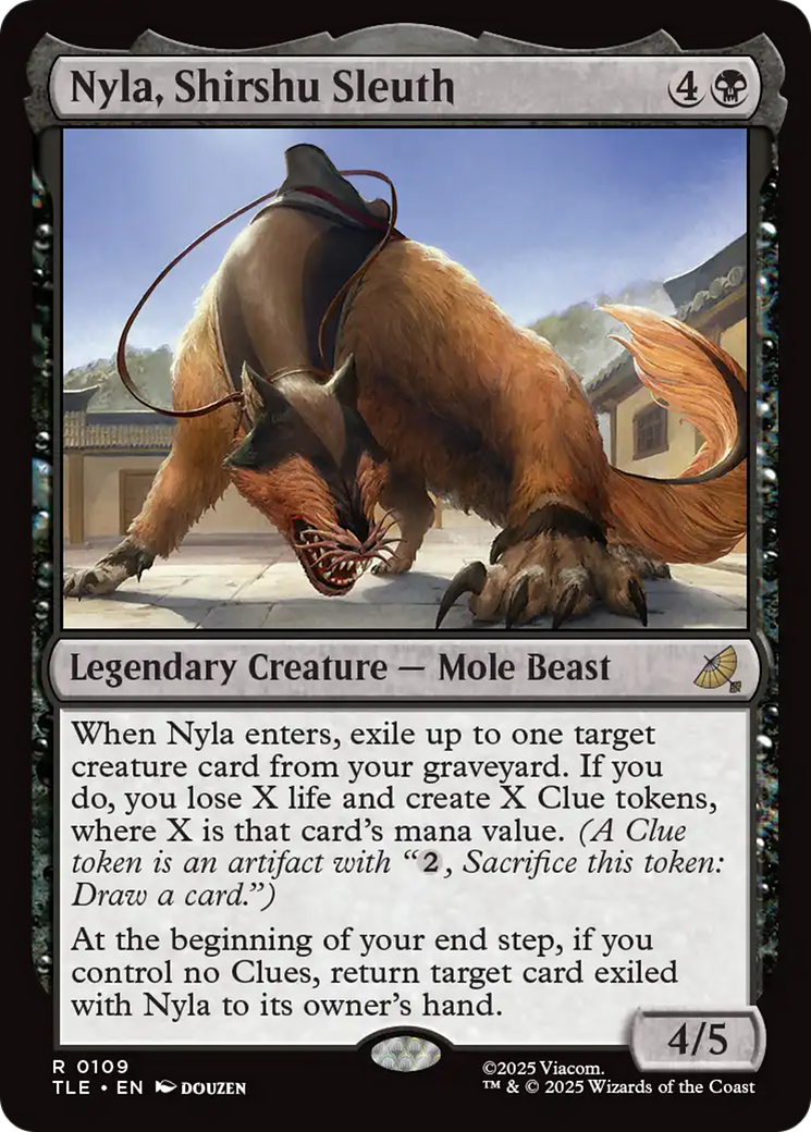 Nyla, Shirshu Sleuth - Rare Legendary Creature — Mole Beast card from Avatar: The Last Airbender Eternal