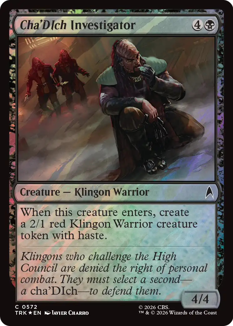 Cha'DIch Investigator - Common Creature — Klingon Warrior card from Star Trek