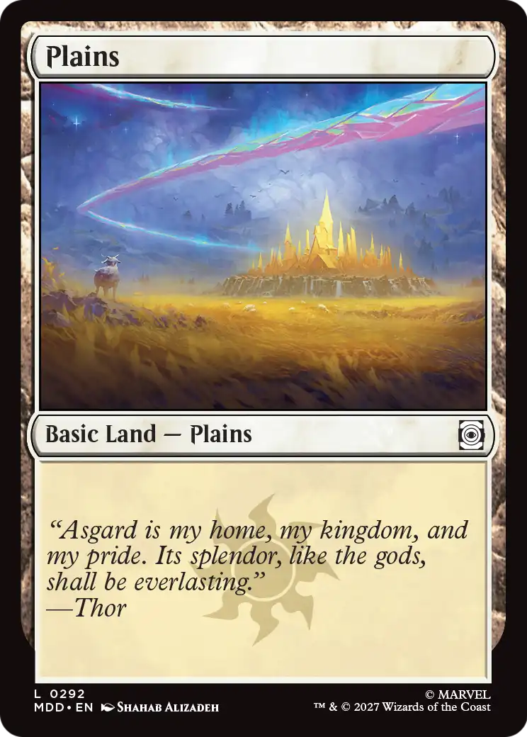 Plains - Common Basic Land — Plains card from Marvel: Darkhold Destiny