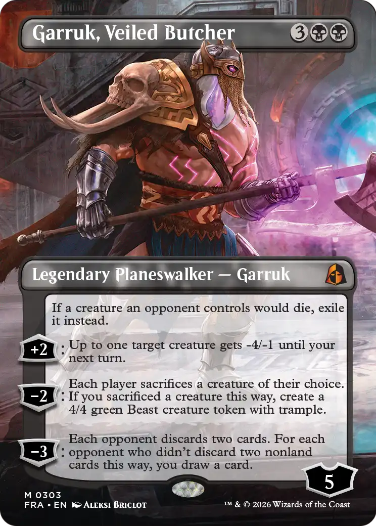 Garruk, Veiled Butcher - Mythic Legendary Planeswalker — Garruk card from Reality Fracture