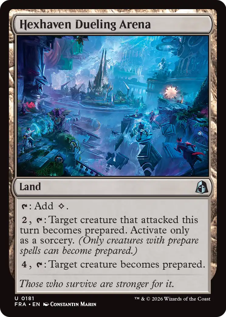 Hexhaven Dueling Arena - Uncommon Land card from Reality Fracture