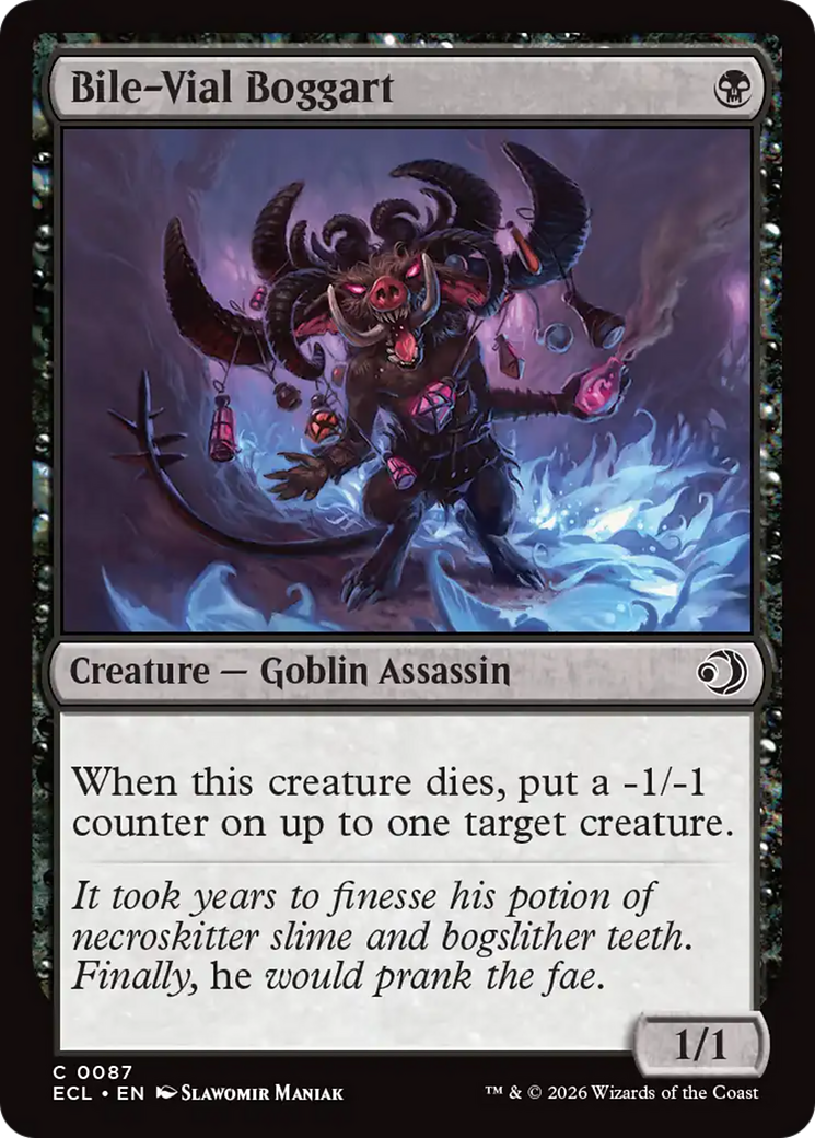 Bile-Vial Boggart - Common Creature — Goblin Assassin card from Lorwyn Eclipsed