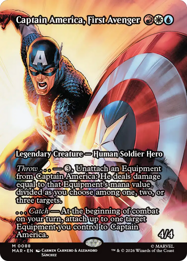 Captain America, First Avenger - Mythic Legendary Creature — Human Soldier Hero card from Marvel Universe