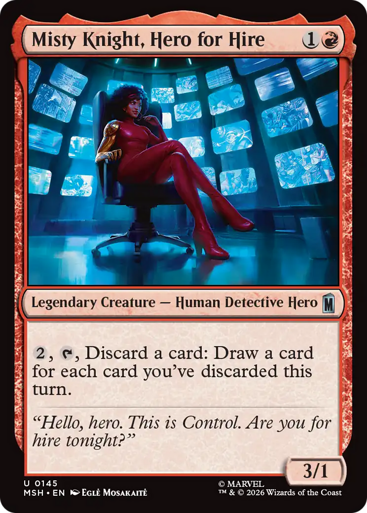 Misty Knight, Hero for Hire - Uncommon Legendary Creature — Human Detective Hero card from Marvel Super Heroes