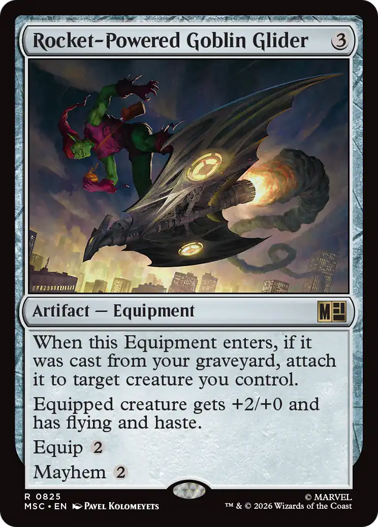 Rocket-Powered Goblin Glider - Rare Artifact — Equipment card from Marvel Super Heroes Commander