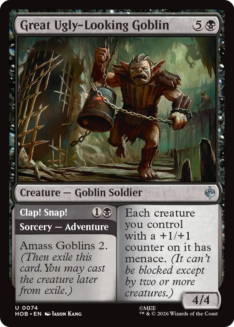 Great Ugly-Looking Goblin // Clap! Snap! - Uncommon Sorcery — Adventure card from The Hobbit