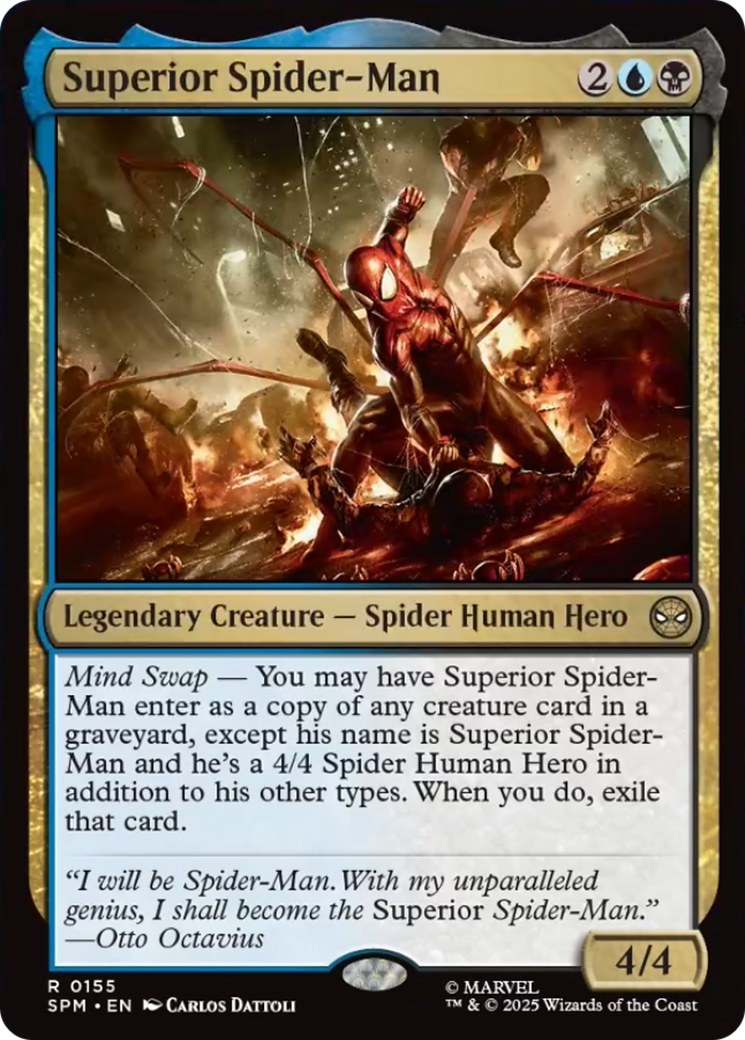 Superior Spider-Man - Rare Legendary Creature — Spider Human Hero card from Marvel's Spider-Man
