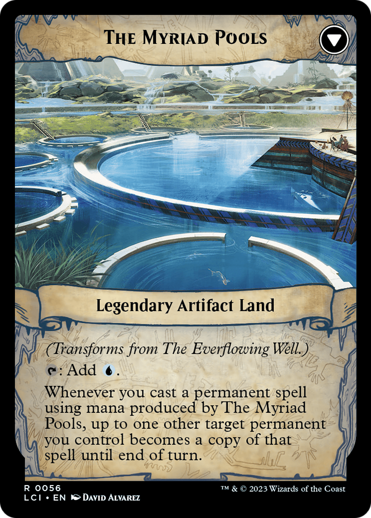 Back face of The Everflowing Well // The Myriad Pools - Legendary Artifact Land card